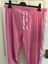 ladies pink trousers size L